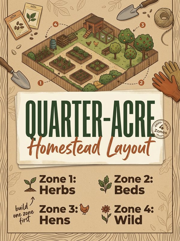 How to Lay Out a Quarter-Acre Backyard Homestead