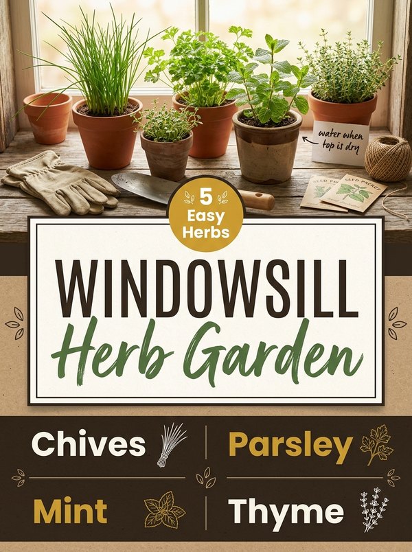 A Windowsill Herb Garden That Survives Winter